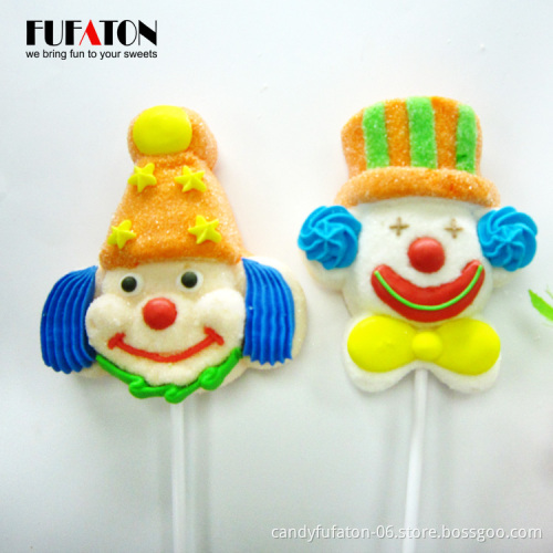 Funny Clown marshmallow mallowpop lollipop candy
